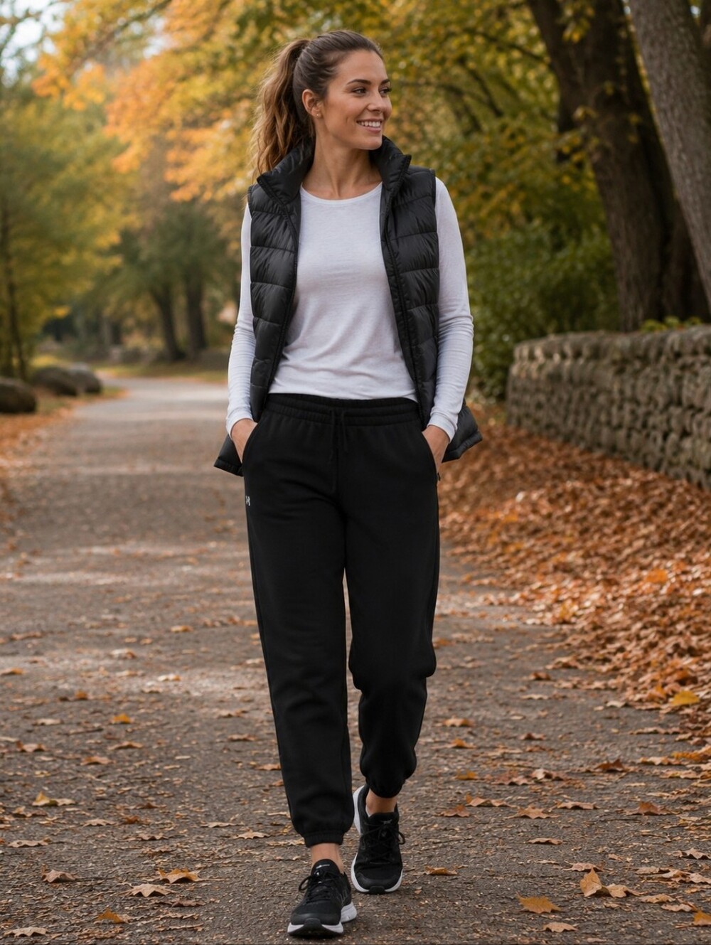 Under Armour UA Rival Fleece Oversized Joggers in Black Athleisure Women's L